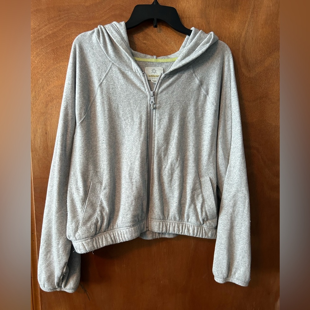 Aerie OFFLINE Heathered Zip-Up Jacket